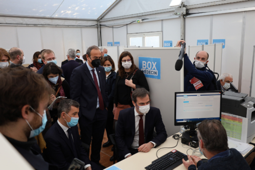 illustration Visite des ministres de la Santé et de l&rsquo;Intérieur au Centre Hospitalier de Tourcoing