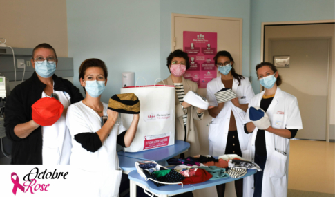 illustration Octobre Rose – le service d&rsquo;oncologie reçoit un don de l&rsquo;association Mon Bonnet Rose
