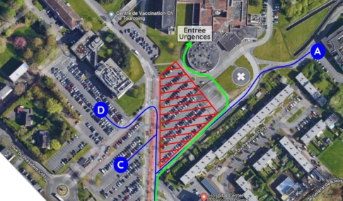 illustration Modification de l&rsquo;accès piéton aux Urgences