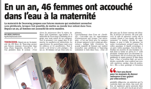 illustration Accouchement dans l&rsquo;eau : déjà un an! -La presse en parle